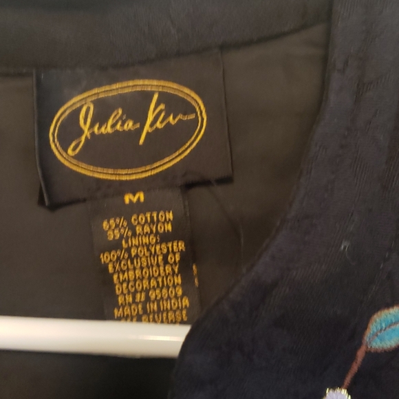 Embroidered cropped jacket - Picture 2 of 5